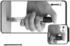 Удерживайте ручку дозатора в нажатом положении не менее 5 секунд для того, чтобы гарантировать введение полной дозы 