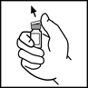 Снимите пластиковую flip-top крышку флакона РеФакто АФ, чтобы открыть центральную часть резиновой пробки.