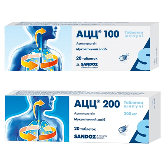 АЦЦ 100-200 таблетки 100 мг, 200 мг
