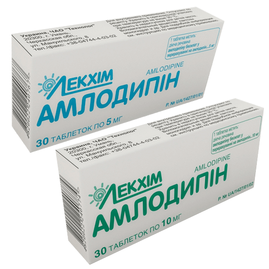 Амлодипін-Технолог таблетки 5 мг, 10 мг