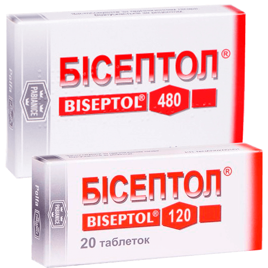 Бісептол таблетки 100 мг/20 мг, 400 мг/80 мг