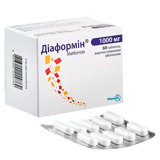 Діаформін таблетки 1000 мг
