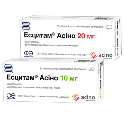 Есцитам Асіно таблетки 10 мг, 20 мг