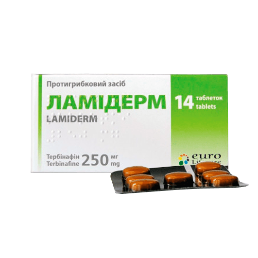 Ламідерм таблетки 250 мг