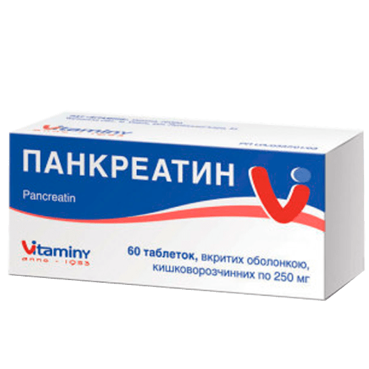Панкреатин таблетки 250 мг