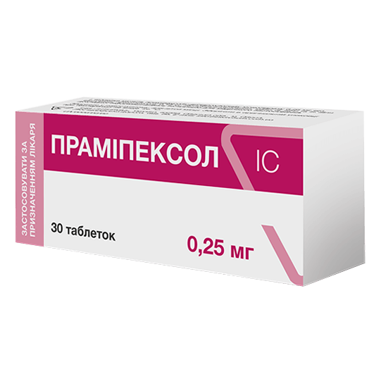 Прамипексол ІС таблетки 0,25 мг, 1 мг