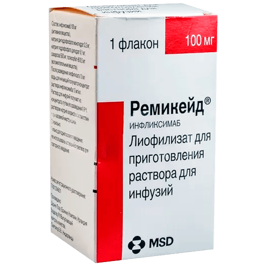 Ремикейд ліофілізат, 1 флакон 100 мг