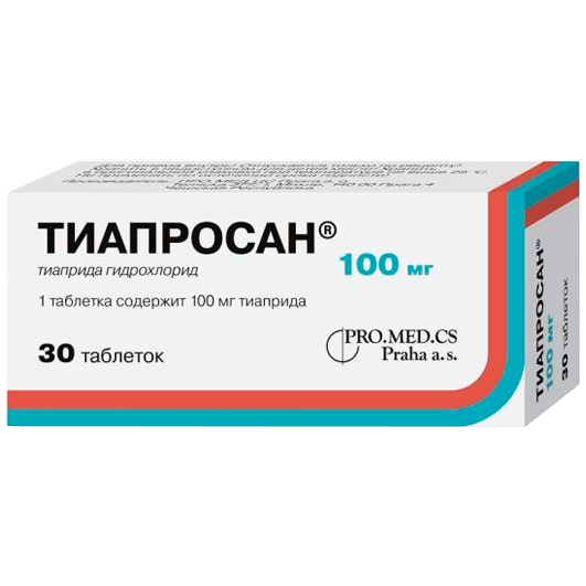 Тіапросан 100 мг, 30 таблеток